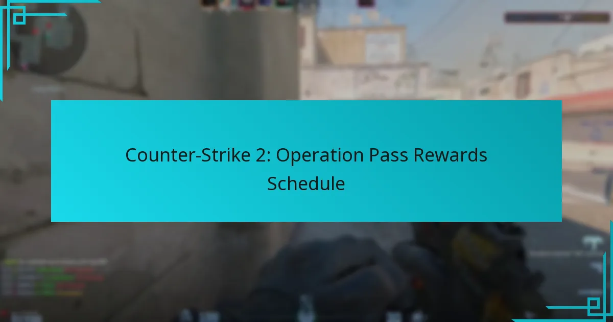 Counter-Strike 2: Operation Pass Rewards Schedule