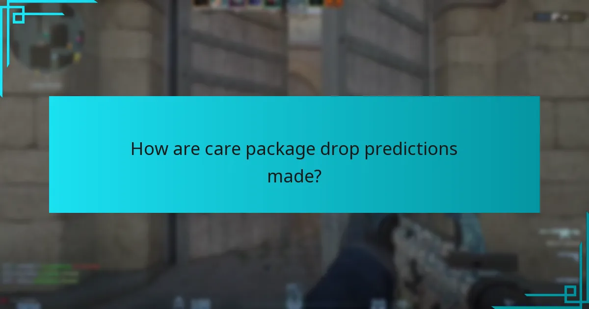 How are care package drop predictions made?