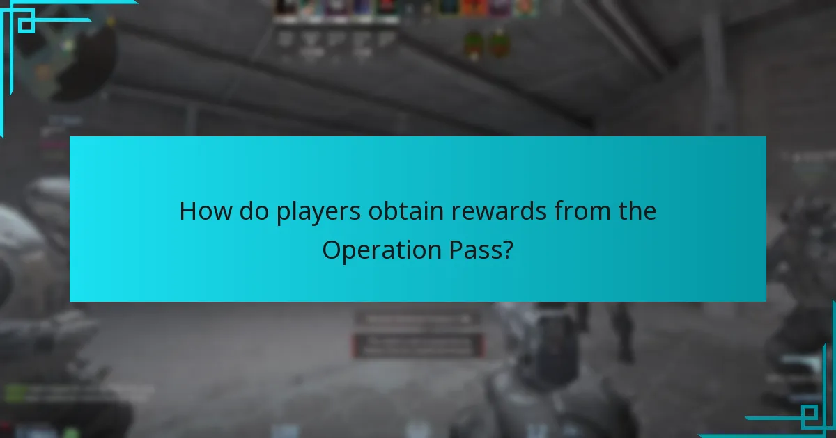 How do players obtain rewards from the Operation Pass?