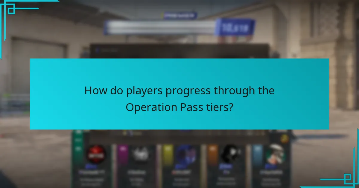 How do players progress through the Operation Pass tiers?