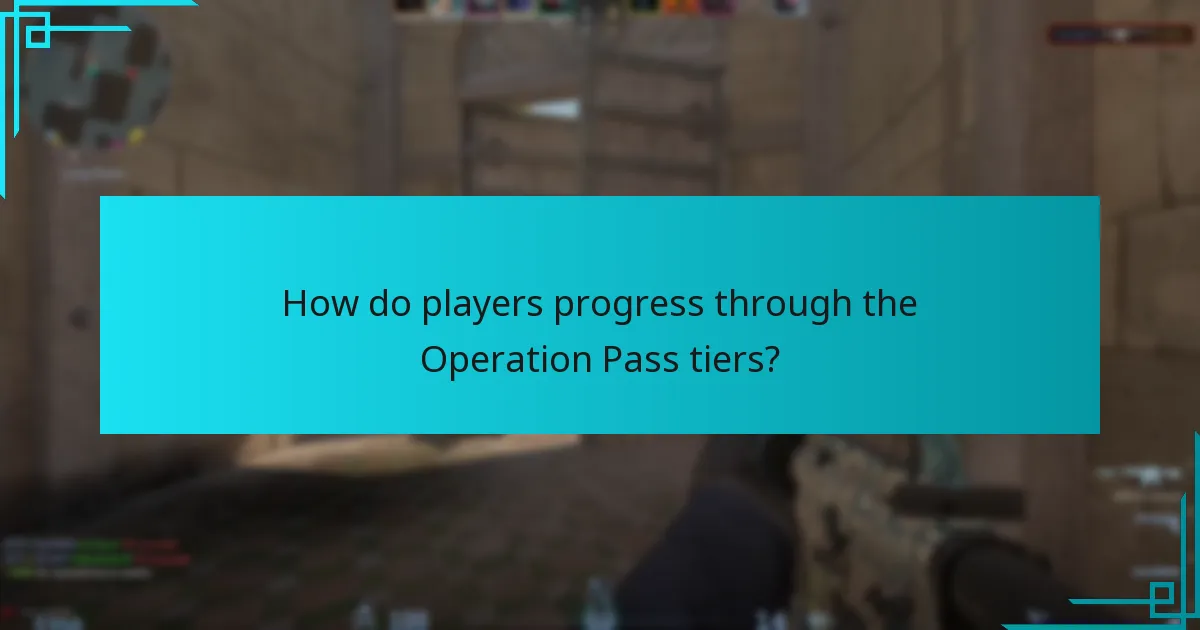 How do players progress through the Operation Pass tiers?