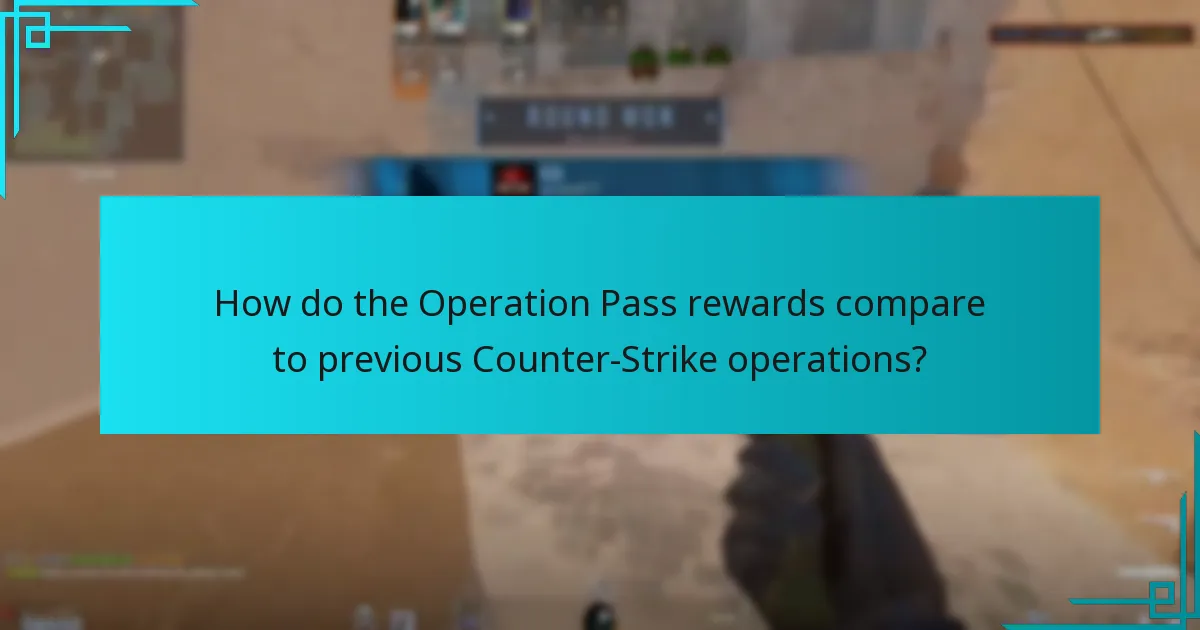 How do the Operation Pass rewards compare to previous Counter-Strike operations?