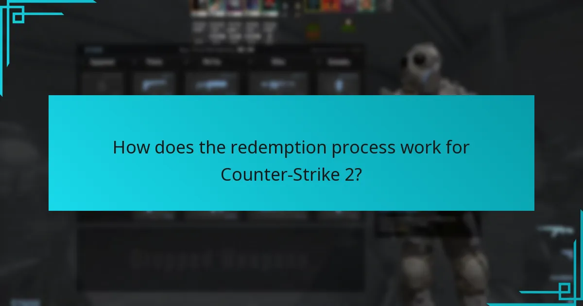 How does the redemption process work for Counter-Strike 2?