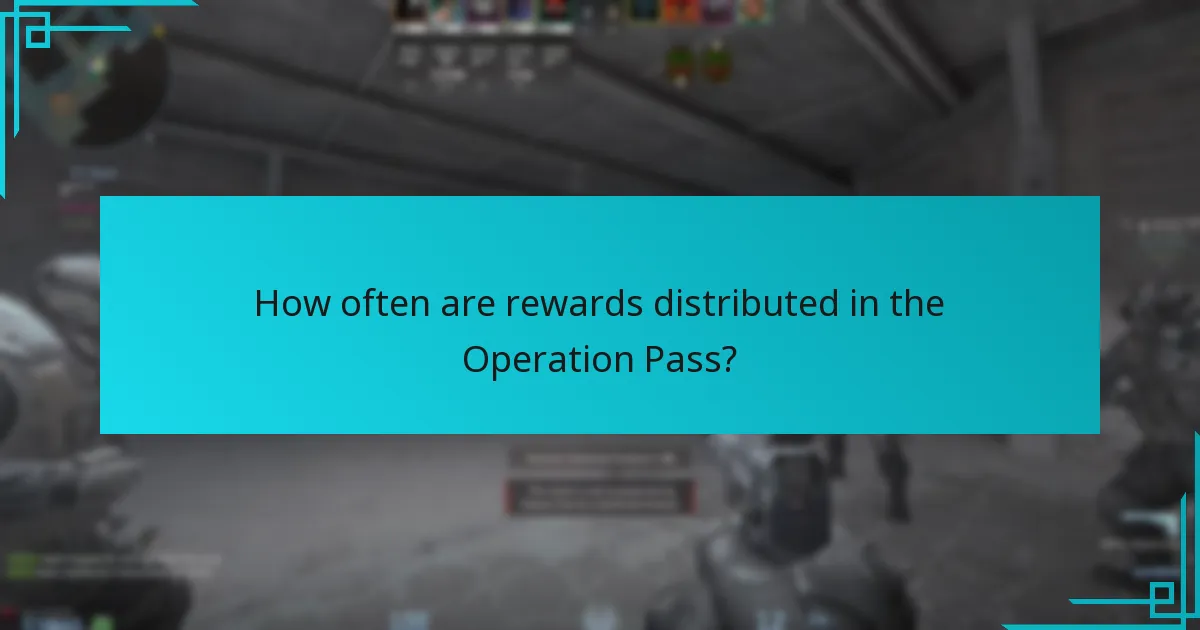 How often are rewards distributed in the Operation Pass?