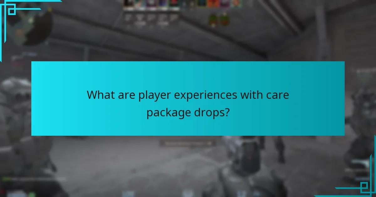 What statistical data is available on care package drops?