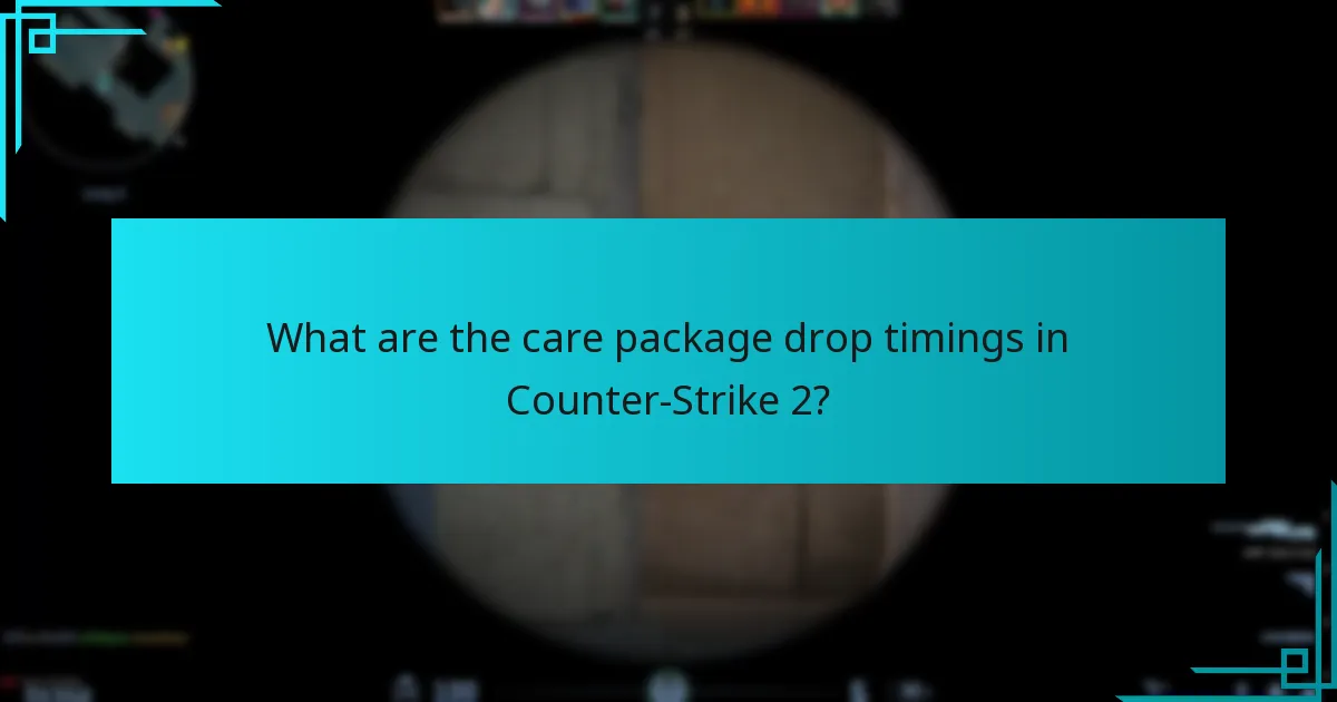 How do care package drop timings compare to previous Counter-Strike titles?