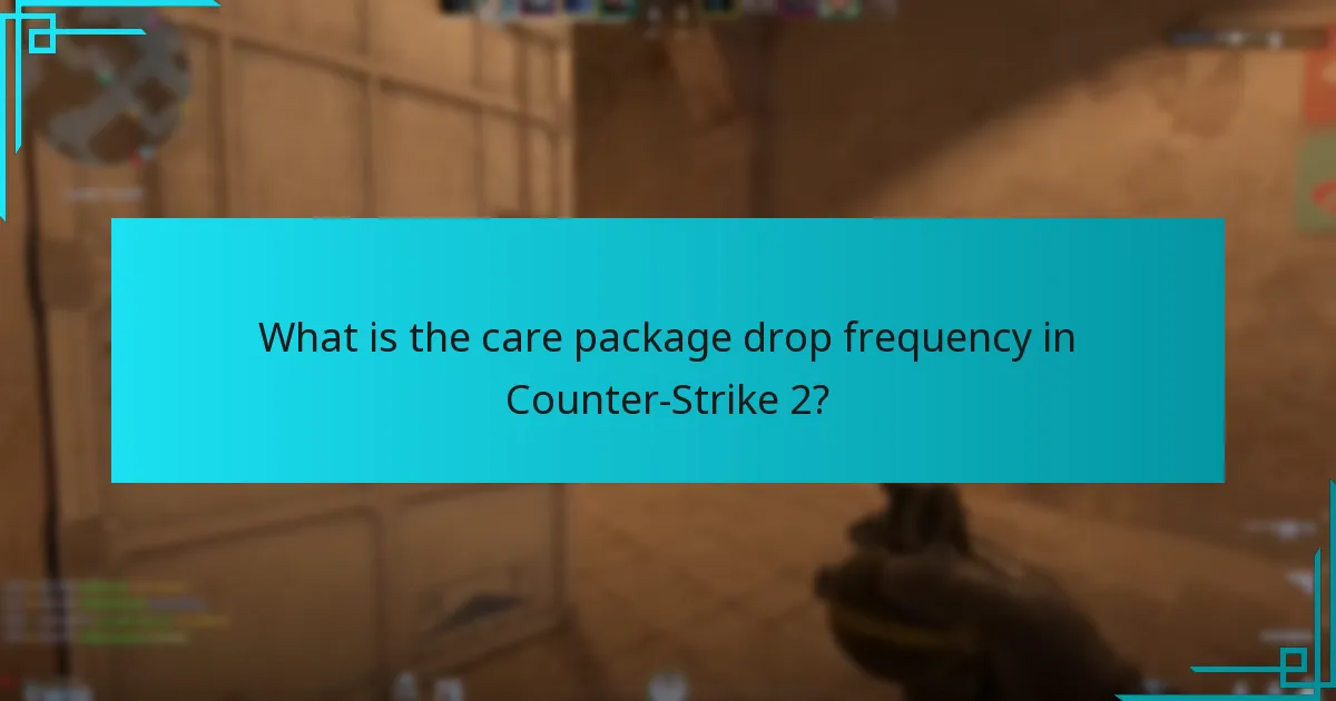 How does care package drop frequency compare to other games?