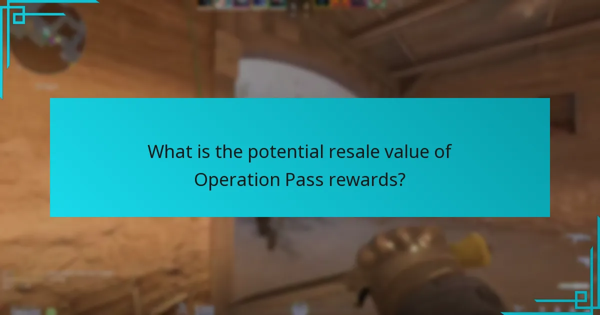 What is the potential resale value of Operation Pass rewards?
