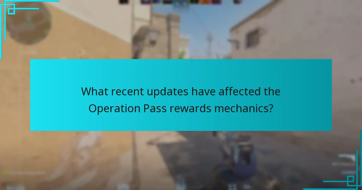What recent updates have affected the Operation Pass rewards mechanics?