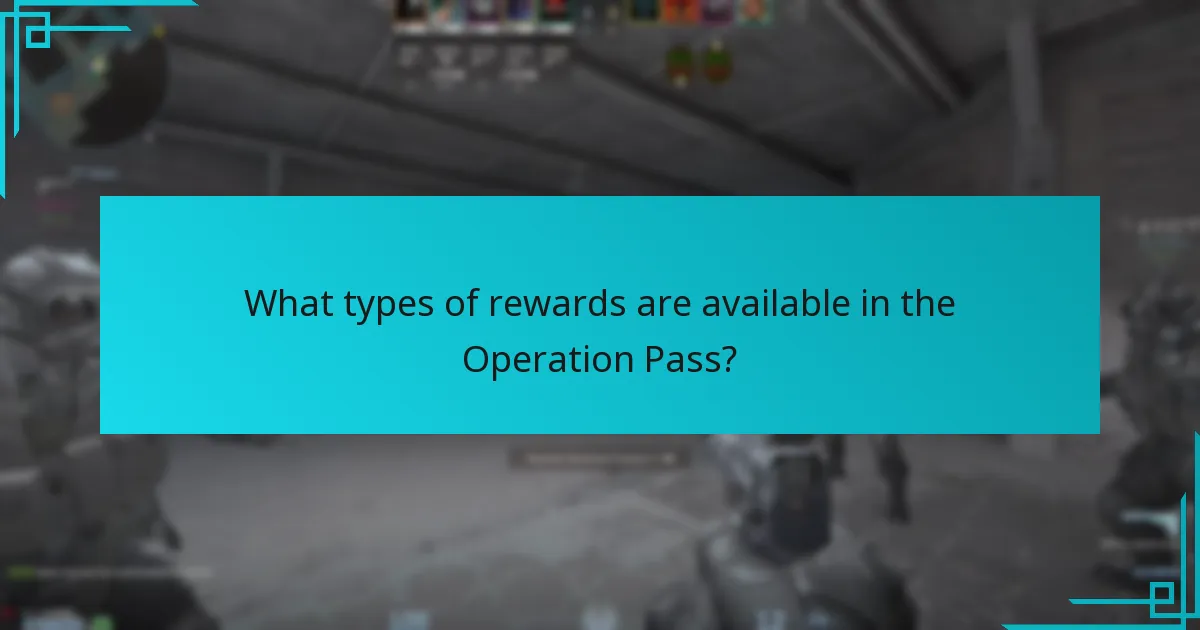 What types of rewards are available in the Operation Pass?