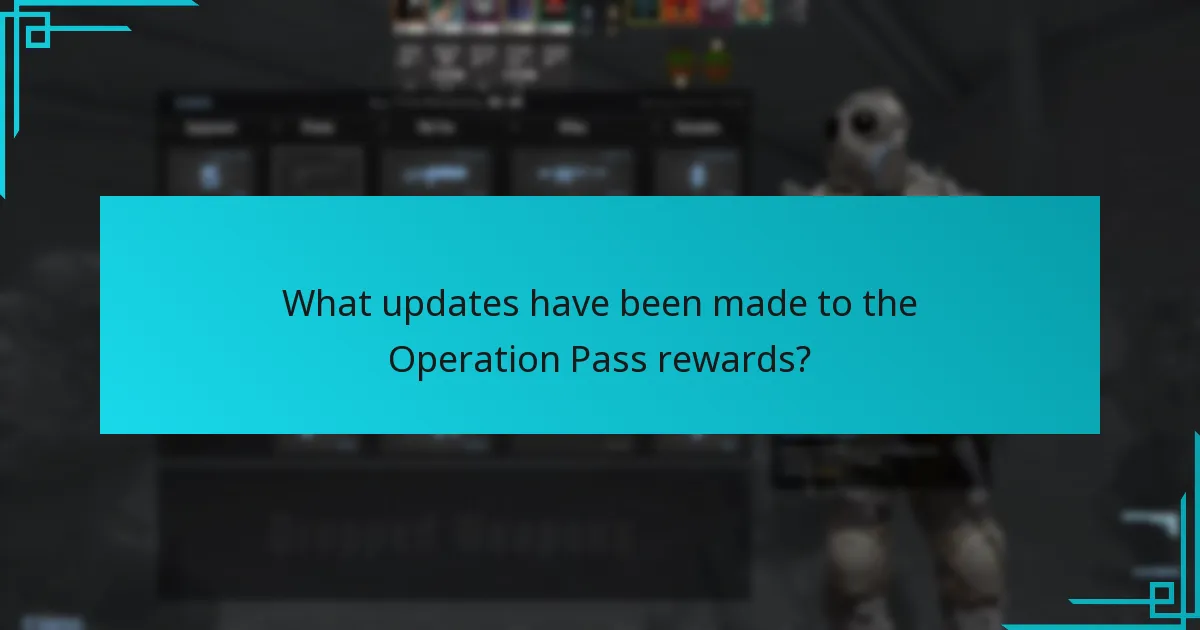 What updates have been made to the Operation Pass rewards?